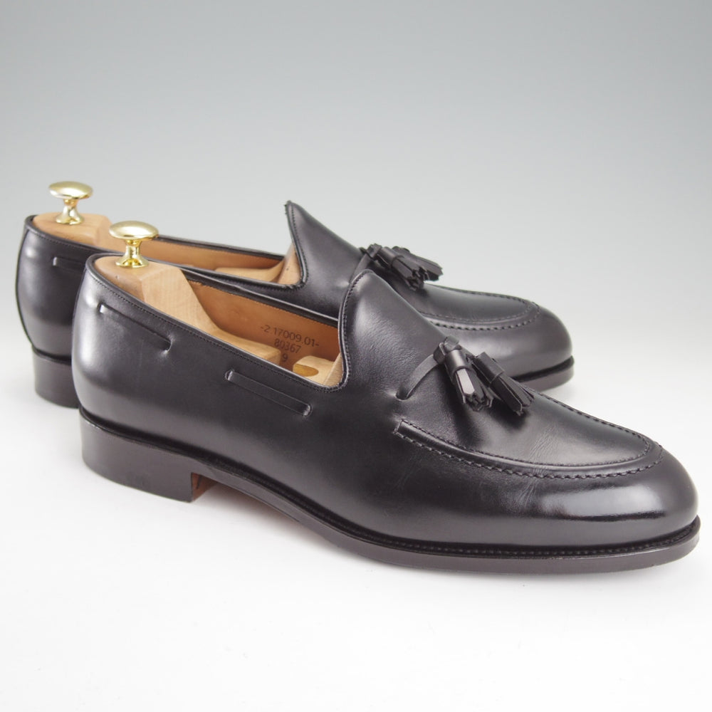 美品★(スペイン製)カルミナ SIZE 9【定価￥94,600-★タッセルローファー/80367】FORESTラスト/ボックスカーフ/黒/メンズ/CARMINA★o353