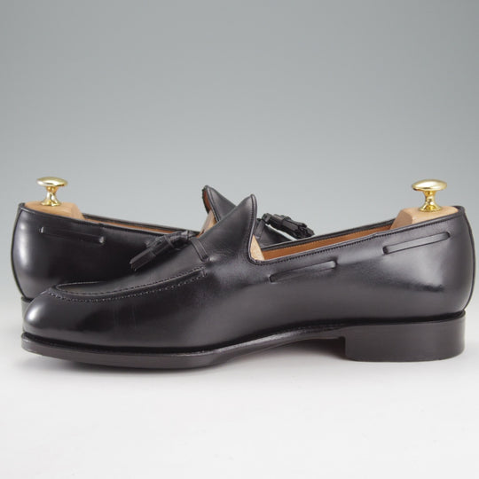 美品★(スペイン製)カルミナ SIZE 9【定価￥94,600-★タッセルローファー/80367】FORESTラスト/ボックスカーフ/黒/メンズ/CARMINA★o353