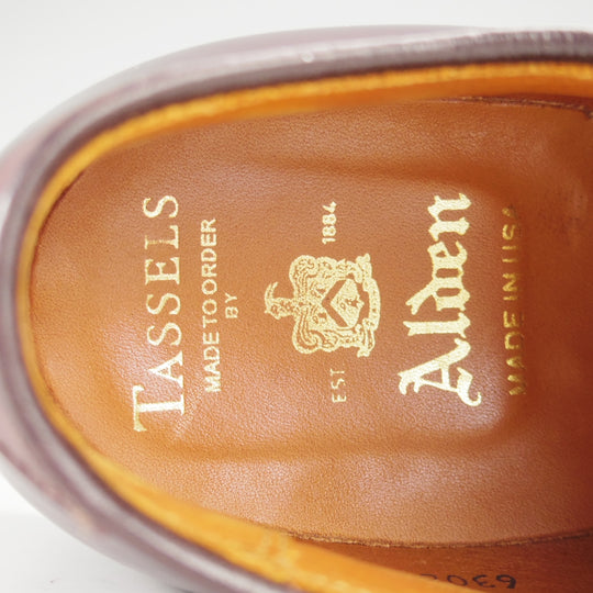 極美品★オールデン 7D【貴重★トゥルーフレアラスト仕様のVチップ/コードバン/(香港)TASSELS別注】63088/赤茶/メンズ/ALDEN★n838