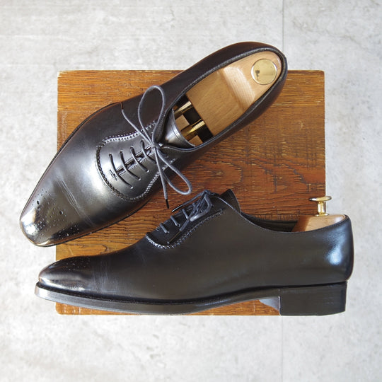 ★三陽山長 SIZE 8【現行定価10万円程度★琴之介/オックスフォードシューズ】R309ラスト/カーフ/黒/メンズ/Sanyo Yamacho★o360