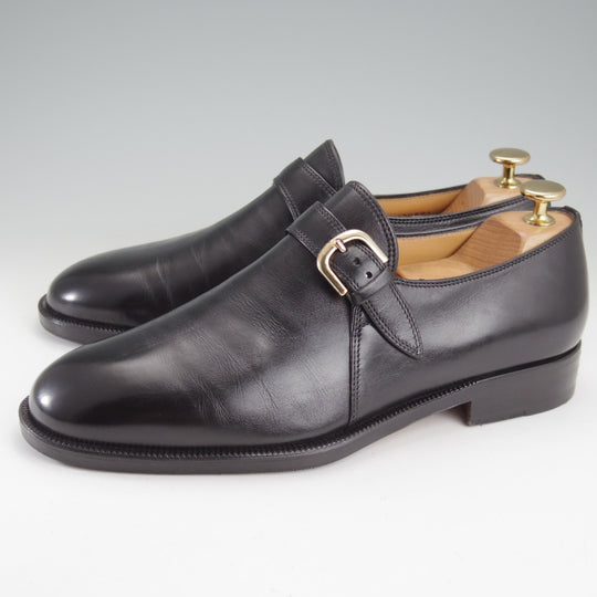 極上★(伊)タニノクリスチー SIZE 7【定価15万円以上★モンクストラップ/黒】カーフ/メンズ/TANINO CRISCI★n840