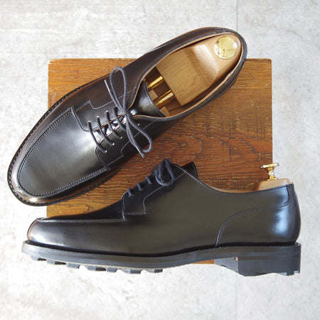 未使用★クロケット&ジョーンズ 9.5E【定価￥132,000-★モールトン/MORETON/リッジウェイソール】292ラスト/Uチップ/カーフ/黒★o367