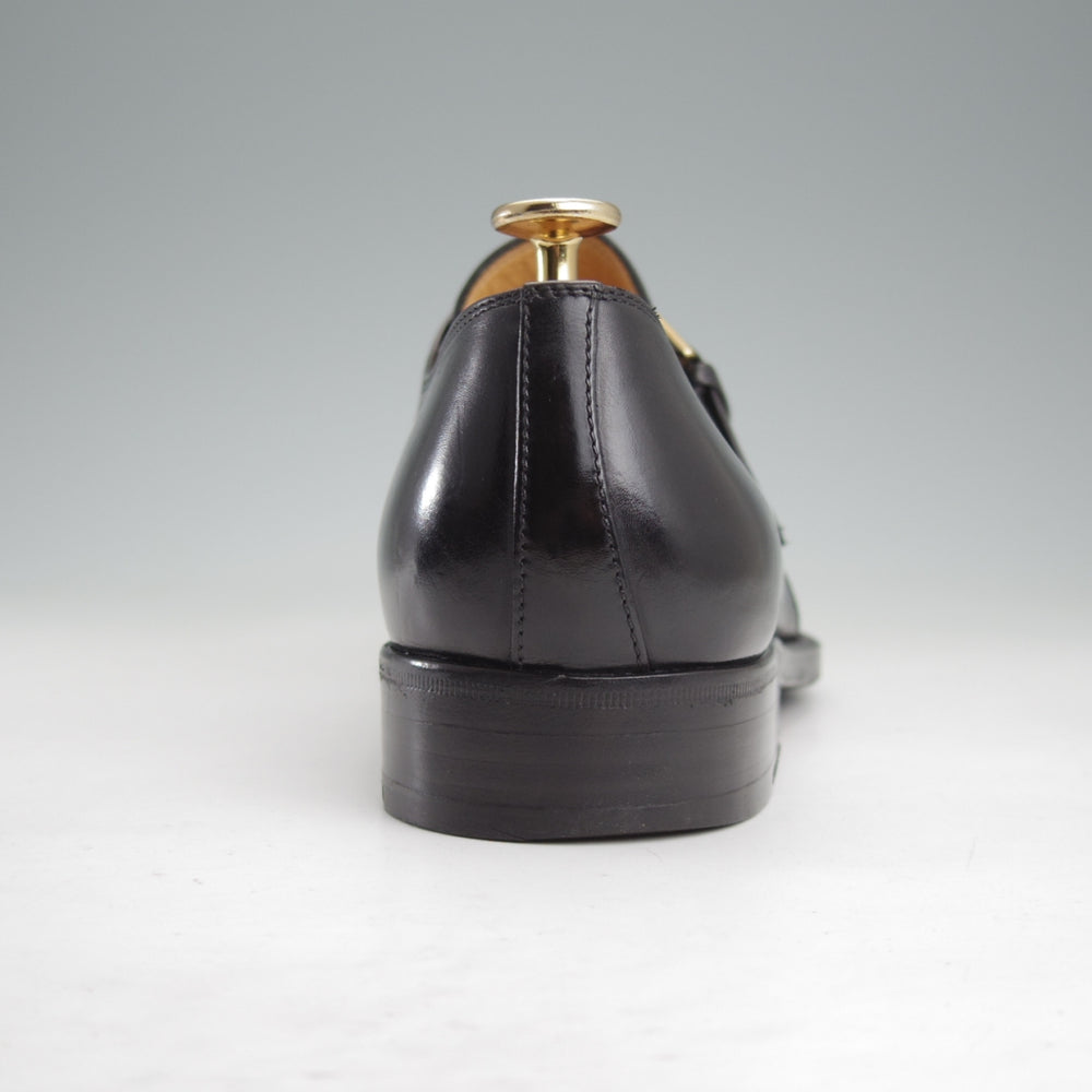 極上★(伊)タニノクリスチー SIZE 7【定価15万円以上★モンクストラップ/黒】カーフ/メンズ/TANINO CRISCI★n840