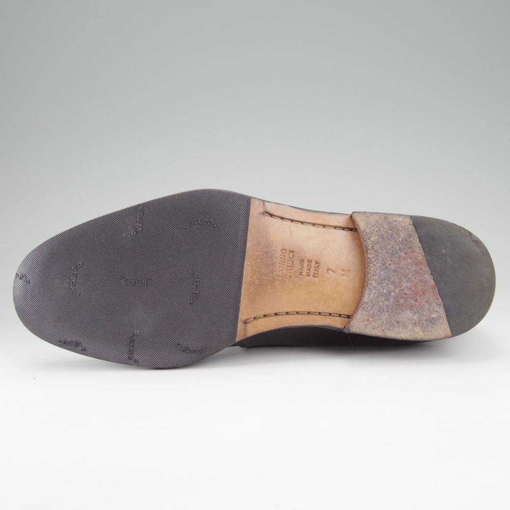 極上★(伊)タニノクリスチー SIZE 7【定価15万円以上★モンクストラップ/黒】カーフ/メンズ/TANINO CRISCI★n840