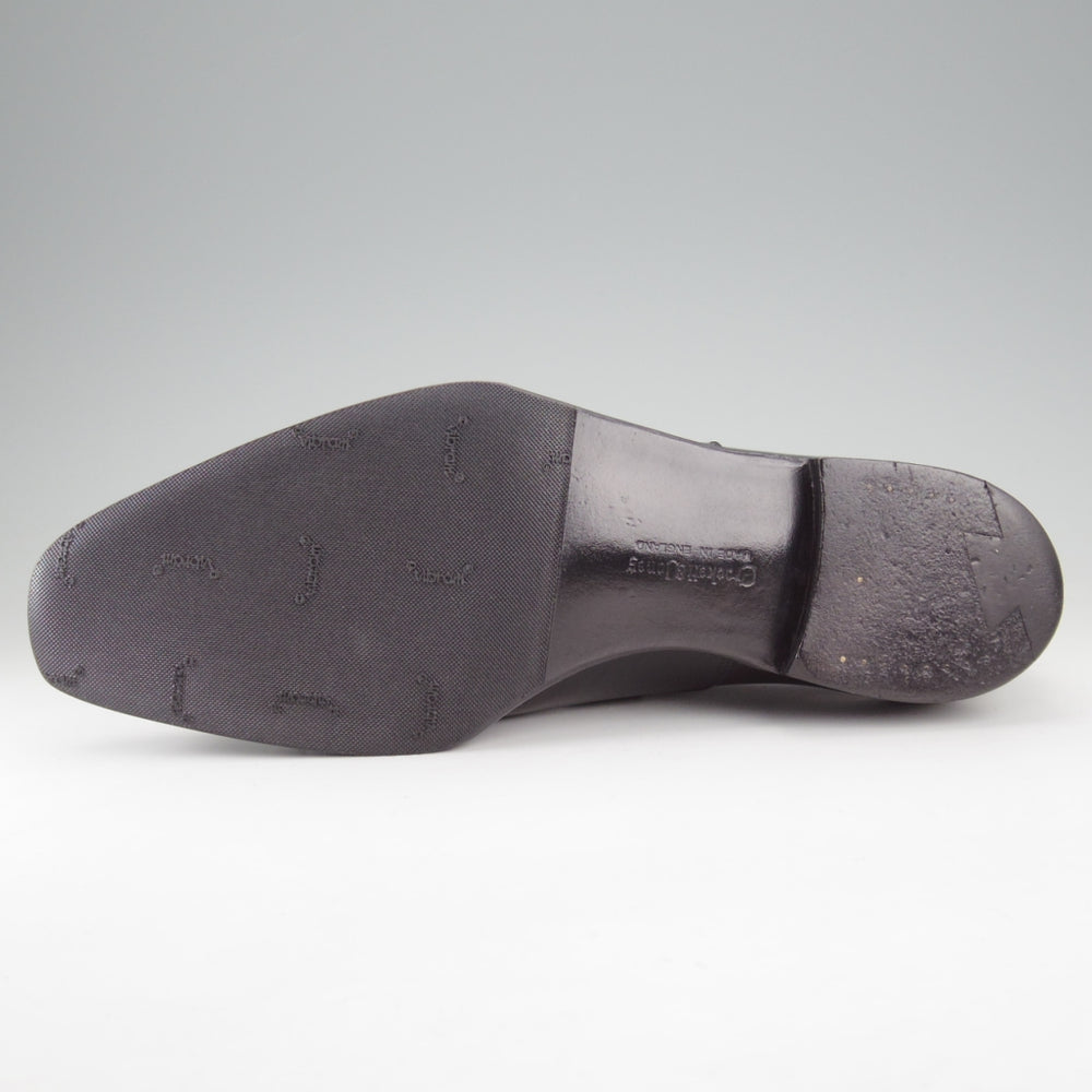 美品★クロケット&ジョーンズ 8.5E【ハンドグレードライン★パンチドキャップトゥ/ALDGATE】カーフ/黒/Crockett&Jones★n841