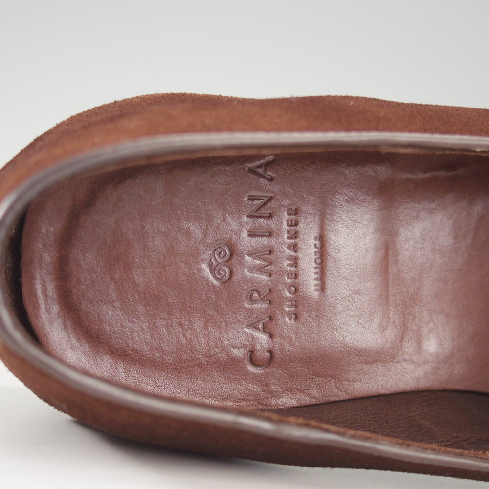 極上★(スペイン製)カルミナ SIZE 6【定価￥79,200-★純正ツリー付/ビットローファー/80670】UETAMラスト/スエード/濃茶/CARMINA★p489