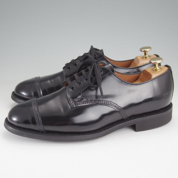 極美品★(英)SANDERS/サンダース SIZE 6.5【定価￥64,900-★ミリタリーコレクション/Military Derby Shoe】ストレートチップ/黒/★n348