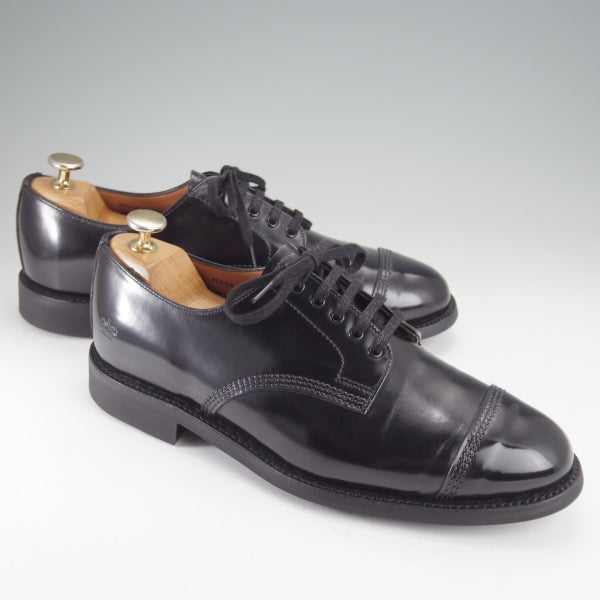 極美品★(英)SANDERS/サンダース SIZE 6.5【定価￥64,900-★ミリタリーコレクション/Military Derby Shoe】ストレートチップ/黒/★n348