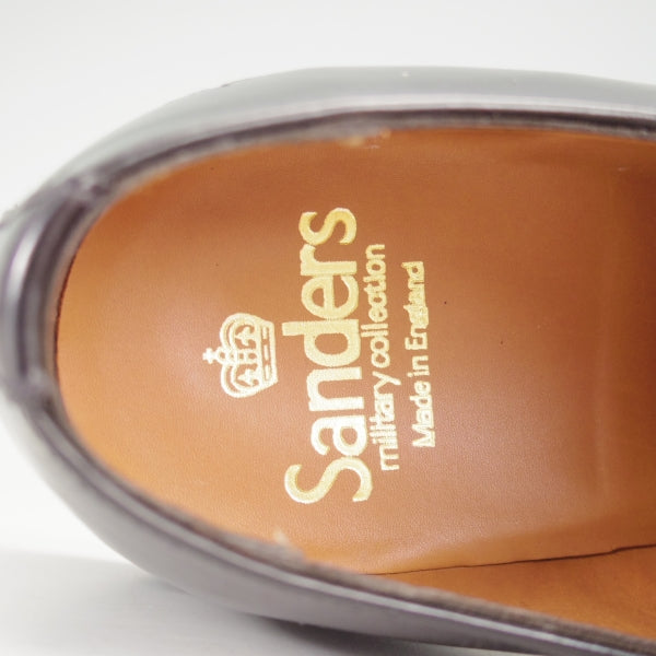 極美品★(英)SANDERS/サンダース SIZE 6.5【定価￥64,900-★ミリタリーコレクション/Military Derby Shoe】ストレートチップ/黒/★n348