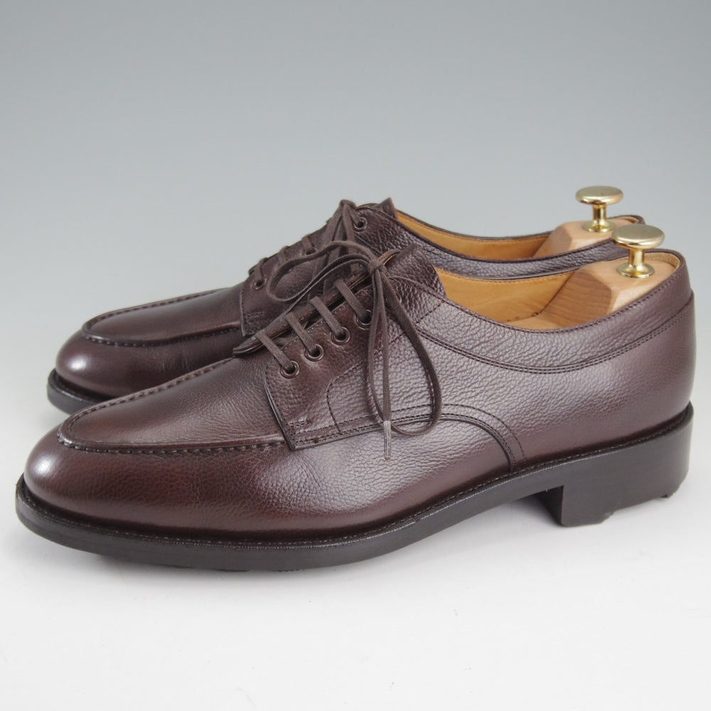 美品★三陽山長 SIZE 8【定価￥88,000-★リッジウェイソール/兼三郎/R2021ラスト】Uチップ/グレインレザー/濃茶/メンズ/KENZABURO★p491