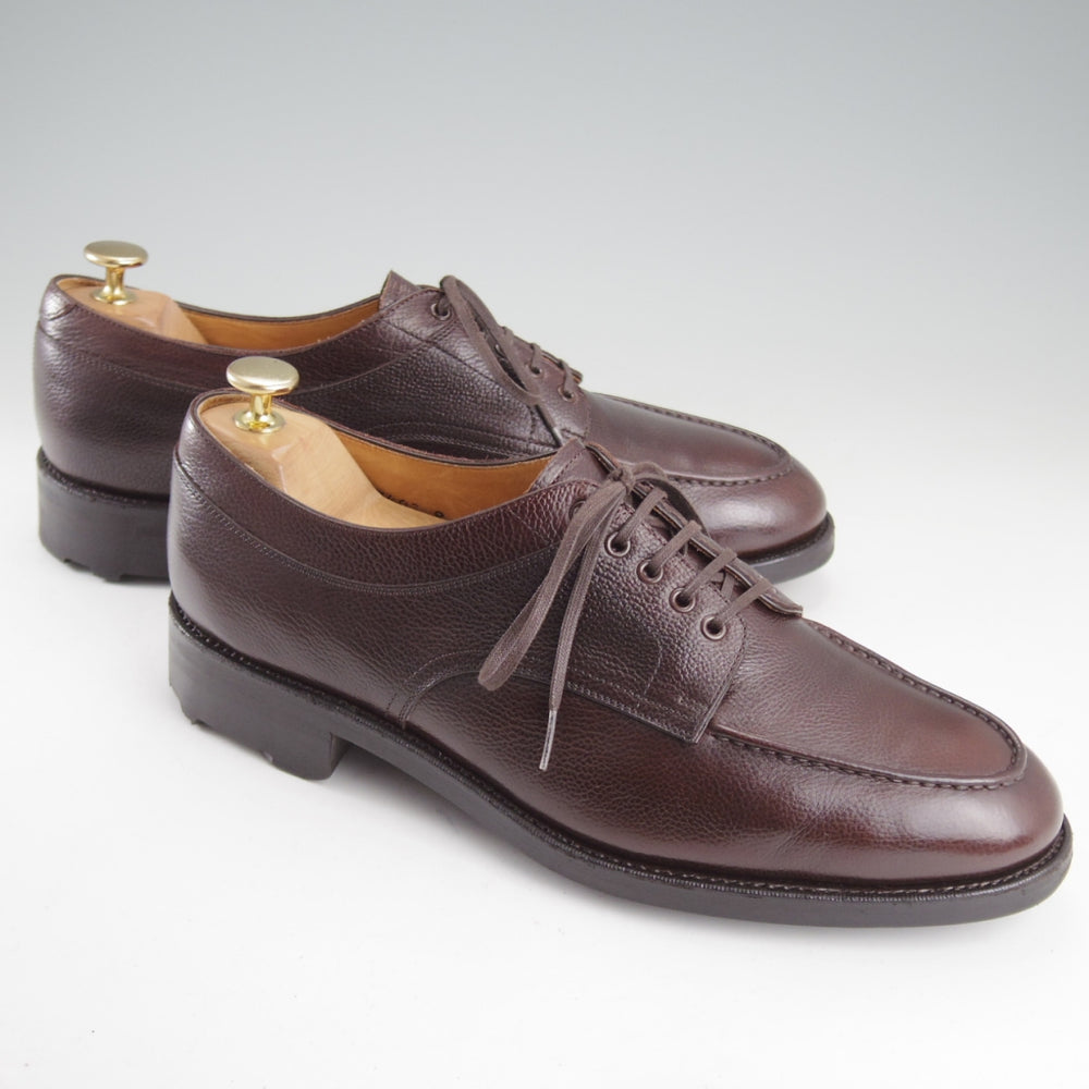 美品★三陽山長 SIZE 8【定価￥88,000-★リッジウェイソール/兼三郎/R2021ラスト】Uチップ/グレインレザー/濃茶/メンズ/KENZABURO★p491