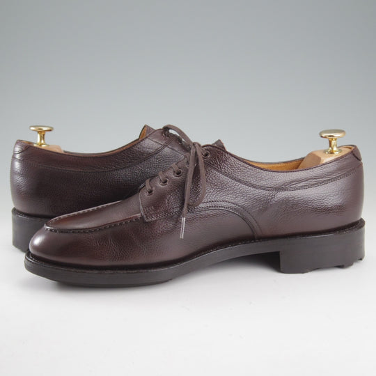 美品★三陽山長 SIZE 8【定価￥88,000-★リッジウェイソール/兼三郎/R2021ラスト】Uチップ/グレインレザー/濃茶/メンズ/KENZABURO★p491