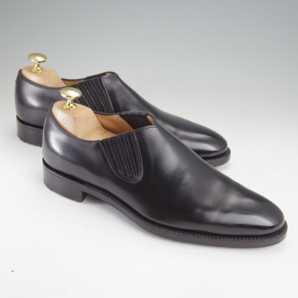 極上★(台東区)ジョーワークス SIZE 5【貴重★(仙台)タマヤフットウェア別注/サイドエラスティック】カーフ/黒/JOE WORKS★n350