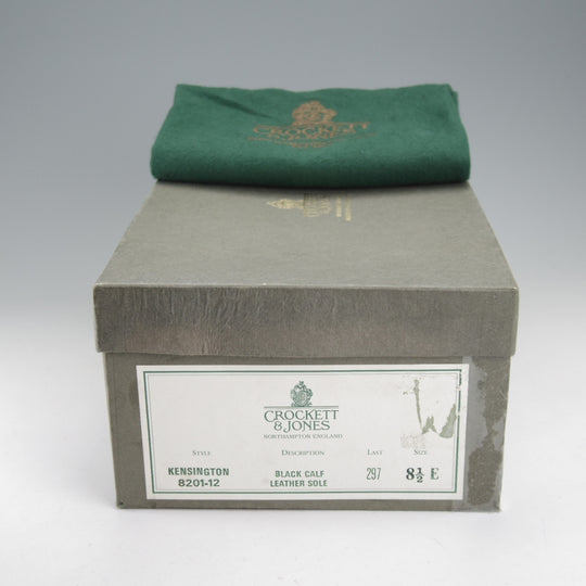 極上★クロケット&ジョーンズ 8.5E【現行定価10万円以上★KENSINGTON/ケンジントン】297ラスト/Uチップ/カーフ/黒/Crockett&Jones★n845