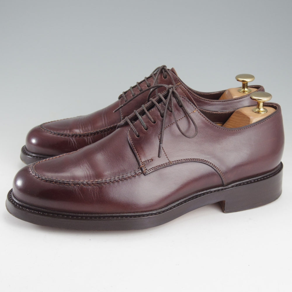 美品★(伊)サントーニ SIZE 6.5【ブラックラピド製法★Uチップ/オイルドレザー】濃茶/メンズ/Santoni★o362