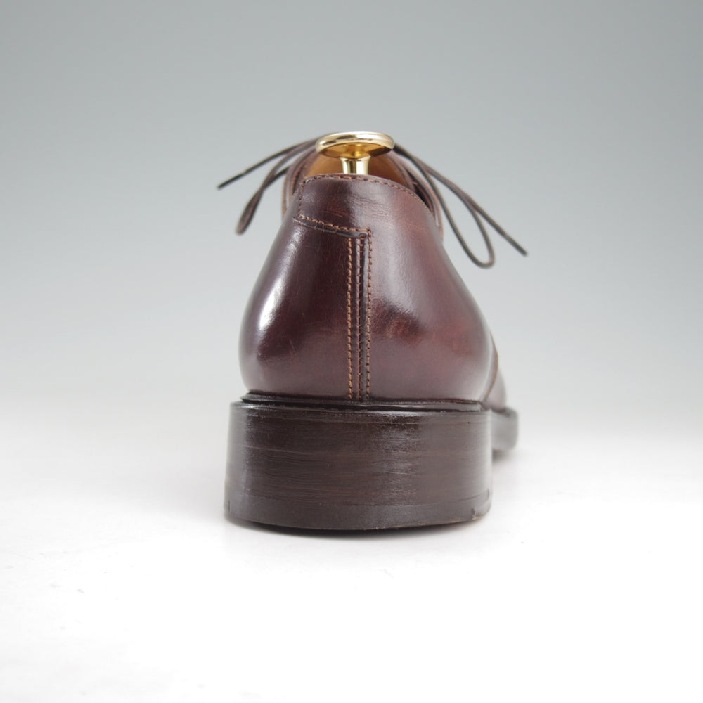 美品★(伊)サントーニ SIZE 6.5【ブラックラピド製法★Uチップ/オイルドレザー】濃茶/メンズ/Santoni★o362