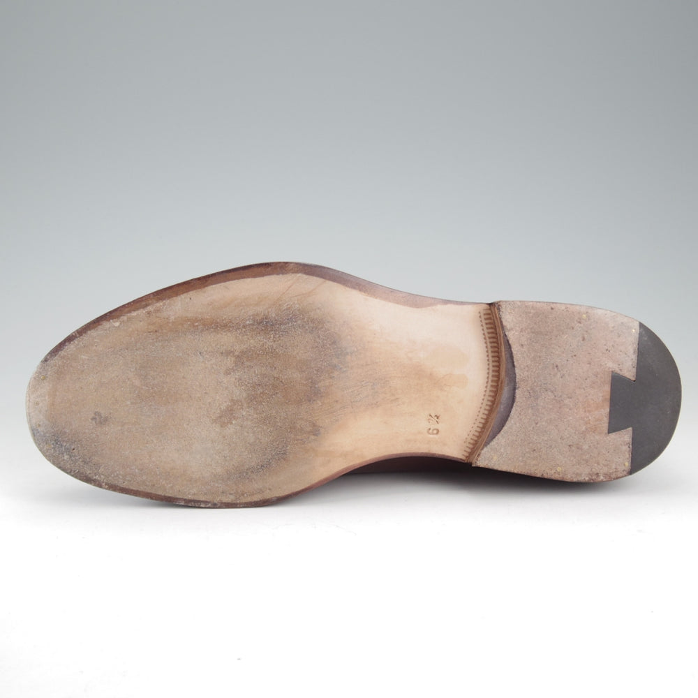 美品★(伊)サントーニ SIZE 6.5【ブラックラピド製法★Uチップ/オイルドレザー】濃茶/メンズ/Santoni★o362