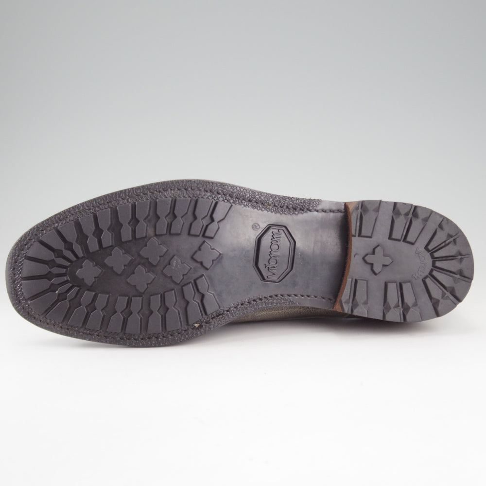 極上★(伊)F.LLIジャコメッティ SIZE 40.5【定価￥145,800-★象革/エレファントレザー/FG353】ダブルモンク/灰/Giacometti★p495