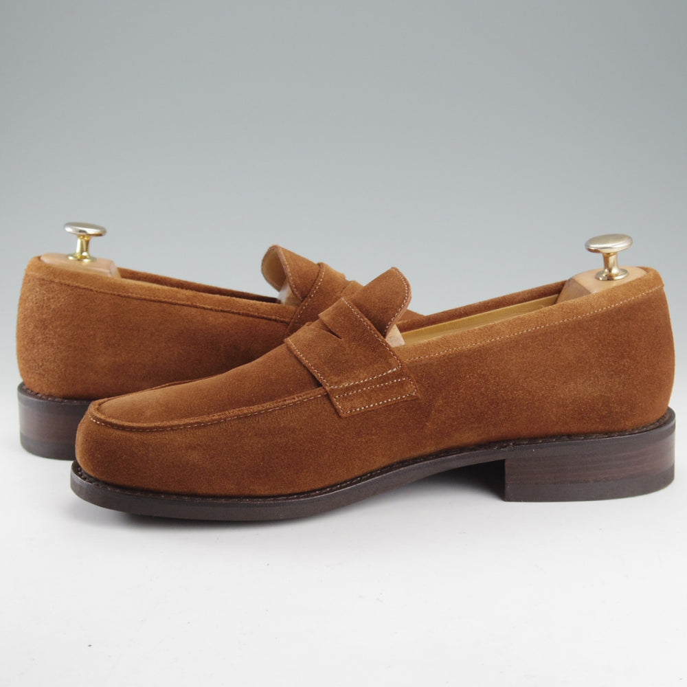 極美品★パラブーツ SIZE 8【現行定価9万円以上★DAX/ダックス】ギャラクシーソール/コインローファー/スエード/茶/Paraboot★o363