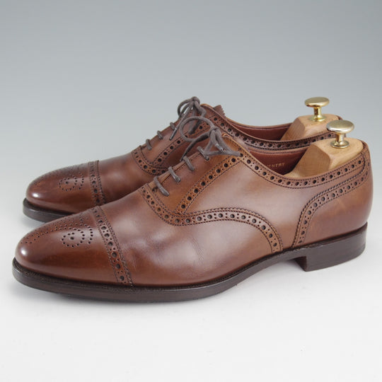 極上★クロケット&ジョーンズ 8E【定価￥121,000-★COVENTRY/セミブローグ】コベントリー/341ラスト/カーフ/濃茶/Crockett&Jones★o364