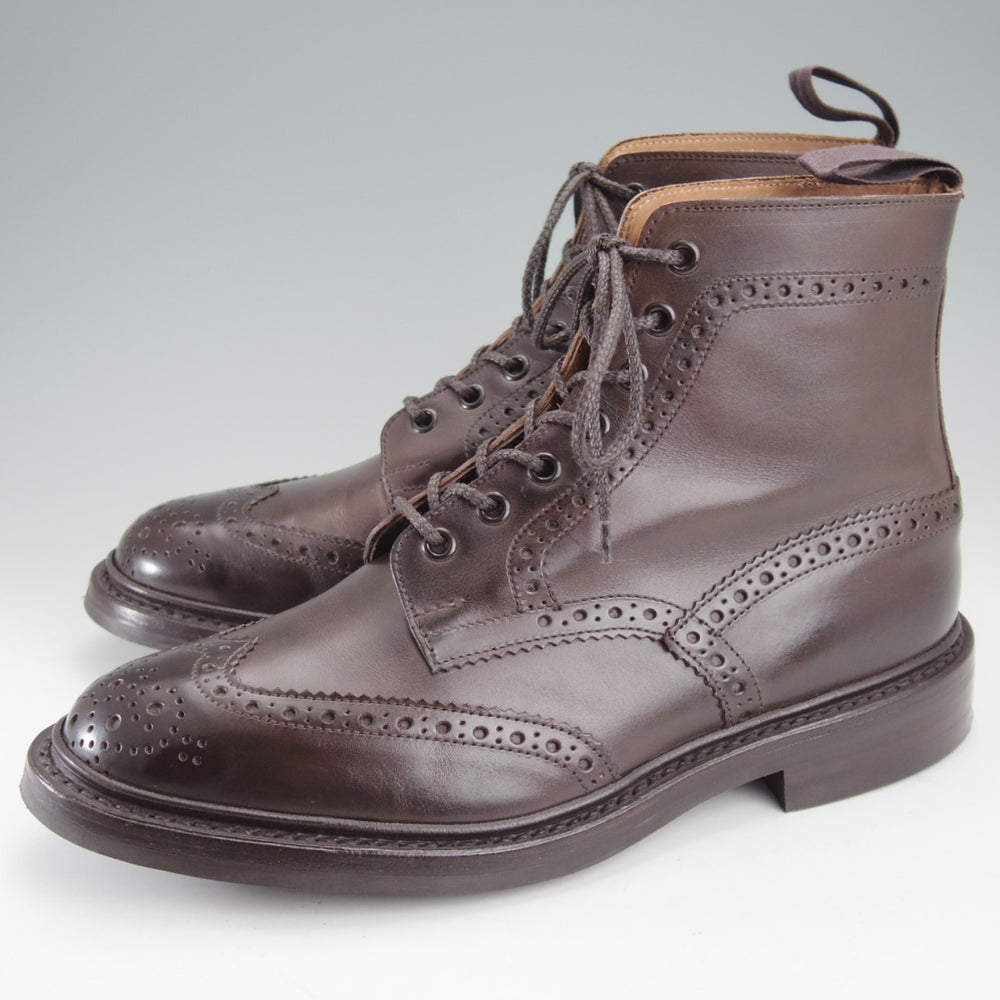 極美品★トリッカーズ SIZE 7.5【定価￥143,000-★ダイナイトソール/STOW】ストウ/5634/カントリーブーツ/カーフ/濃茶/Tricker's★n848