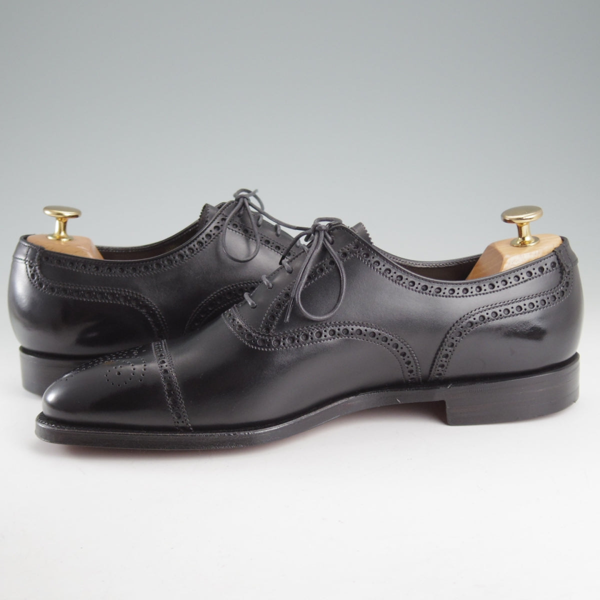 クロケット&ジョーンズ COVENTRY セミブローグ 341ラスト 黒 7.5E 中古