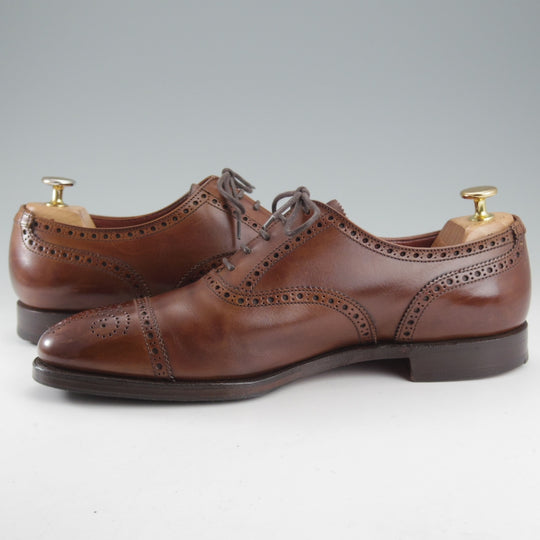 極上★クロケット&ジョーンズ 8E【定価￥121,000-★COVENTRY/セミブローグ】コベントリー/341ラスト/カーフ/濃茶/Crockett&Jones★o364