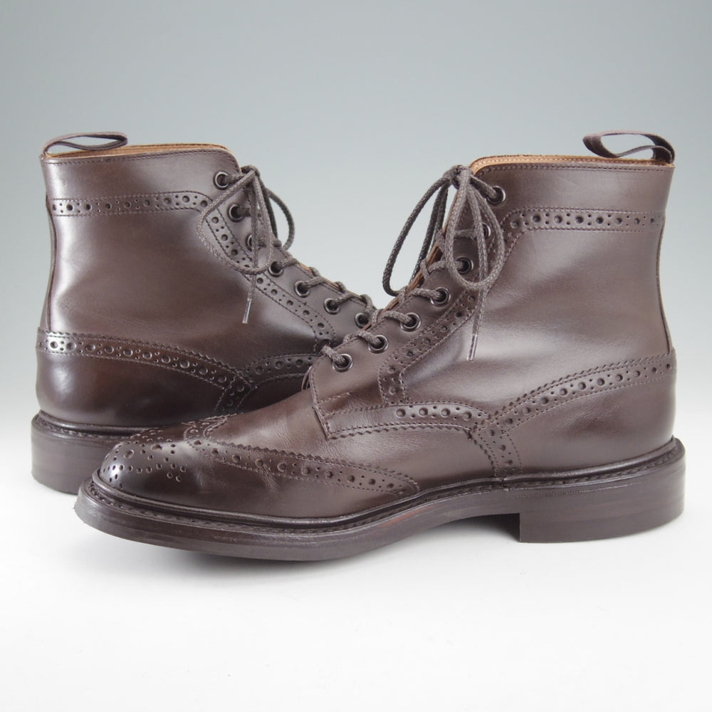 極美品★トリッカーズ SIZE 7.5【定価￥143,000-★ダイナイトソール/STOW】ストウ/5634/カントリーブーツ/カーフ/濃茶/Tricker's★n848