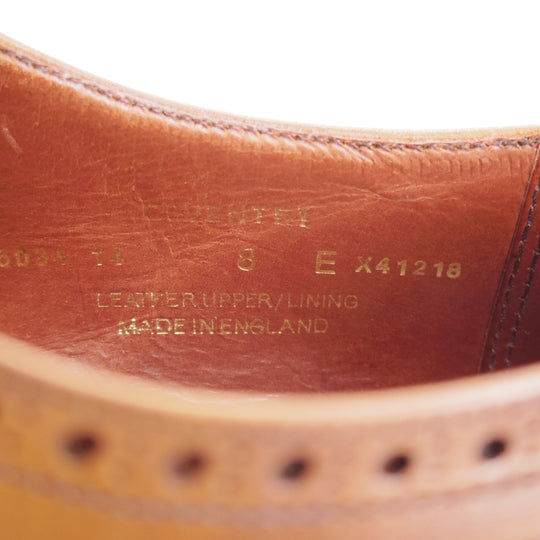 極上★クロケット&ジョーンズ 8E【定価￥121,000-★COVENTRY/セミブローグ】コベントリー/341ラスト/カーフ/濃茶/Crockett&Jones★o364