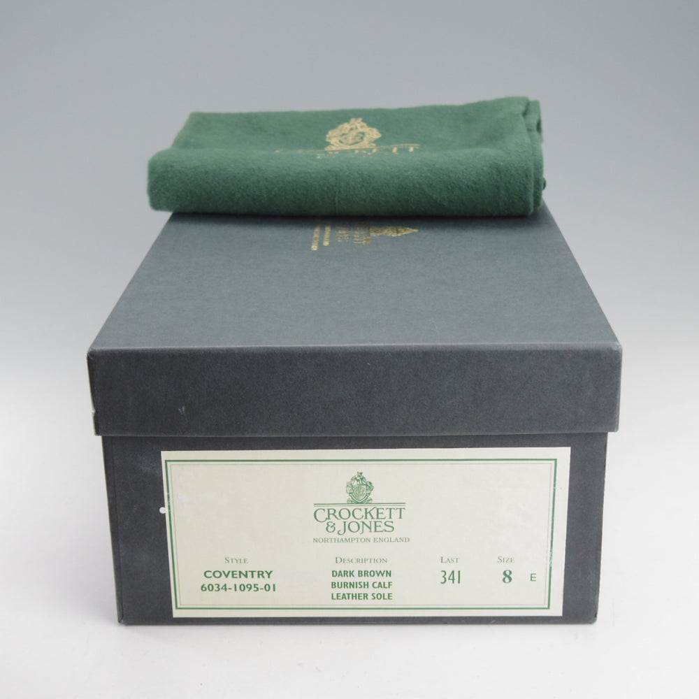 極上★クロケット&ジョーンズ 8E【定価￥121,000-★COVENTRY/セミブローグ】コベントリー/341ラスト/カーフ/濃茶/Crockett&Jones★o364