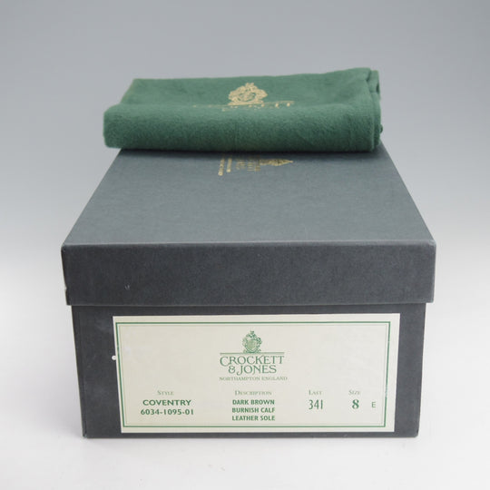 極上★クロケット&ジョーンズ 8E【定価￥121,000-★COVENTRY/セミブローグ】コベントリー/341ラスト/カーフ/濃茶/Crockett&Jones★o364