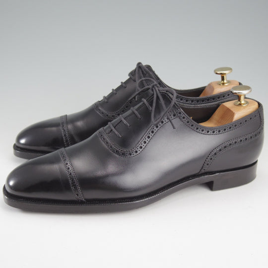 極美品★クロケット&ジョーンズ 6D【ハンドグレードライン★ALBANY/337ラスト】クォーターブローグ/カーフ/黒/Crockett&Jones★o365