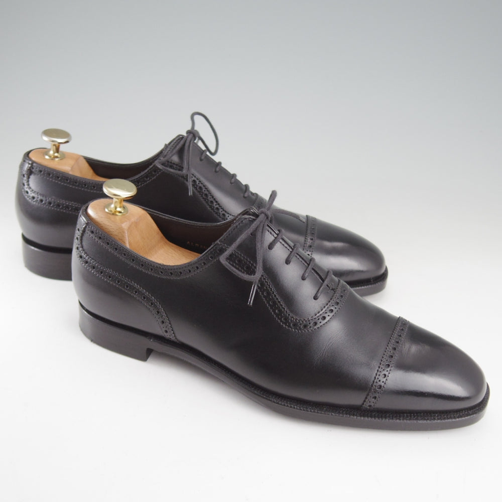 極美品★クロケット&ジョーンズ 6D【ハンドグレードライン★ALBANY/337ラスト】クォーターブローグ/カーフ/黒/Crockett&Jones★o365
