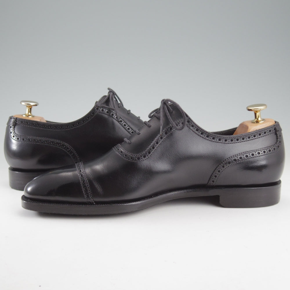 極美品★クロケット&ジョーンズ 6D【ハンドグレードライン★ALBANY/337ラスト】クォーターブローグ/カーフ/黒/Crockett&Jones★o365