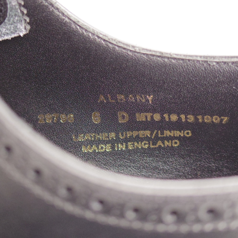 極美品★クロケット&ジョーンズ 6D【ハンドグレードライン★ALBANY/337ラスト】クォーターブローグ/カーフ/黒/Crockett&Jones★o365