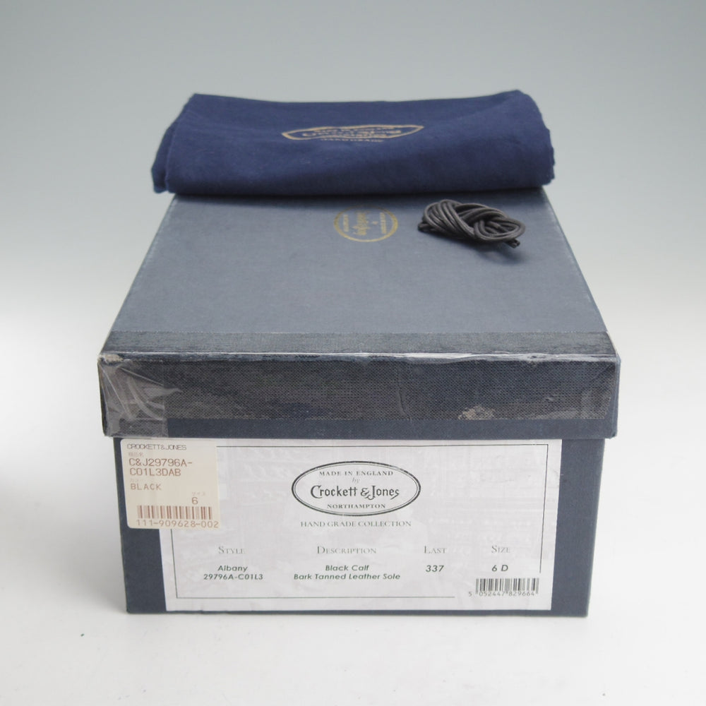 極美品★クロケット&ジョーンズ 6D【ハンドグレードライン★ALBANY/337ラスト】クォーターブローグ/カーフ/黒/Crockett&Jones★o365