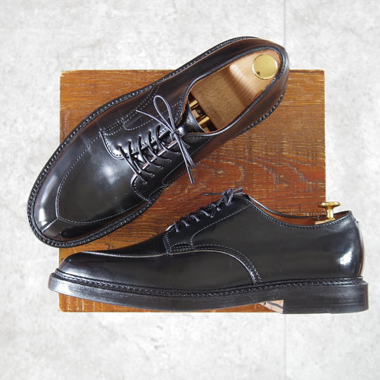 極美品★オールデン 7.5D【現行定価20万円以上★コードバン/バリーラスト仕様のVチップ】WILD LIFE TAILOR別注/N1609/黒/ALDEN★n849