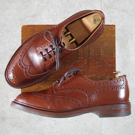 美品★トリッカーズ SIZE 9.5【定価￥132,000-★ダイナイトソール/BOURTON/マロンアンティーク】バートン/M5633/茶/Tricker's★n856