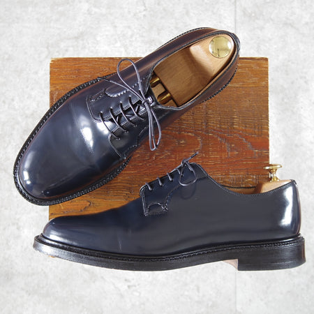 美品★チャーチ 85F/UK8.5【定価￥192,500-★SHANNON/シャノン】103ラスト/プレーントゥ/紺/メンズ/Church's★n857