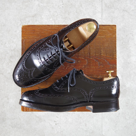 極上★チャーチ 50F/UK5【現行定価￥181,500-★旧チャーチ/ブックバインダーカーフ】BURWOOD/3都市ロゴ/81ラスト/黒/メンズ/Church's★n860