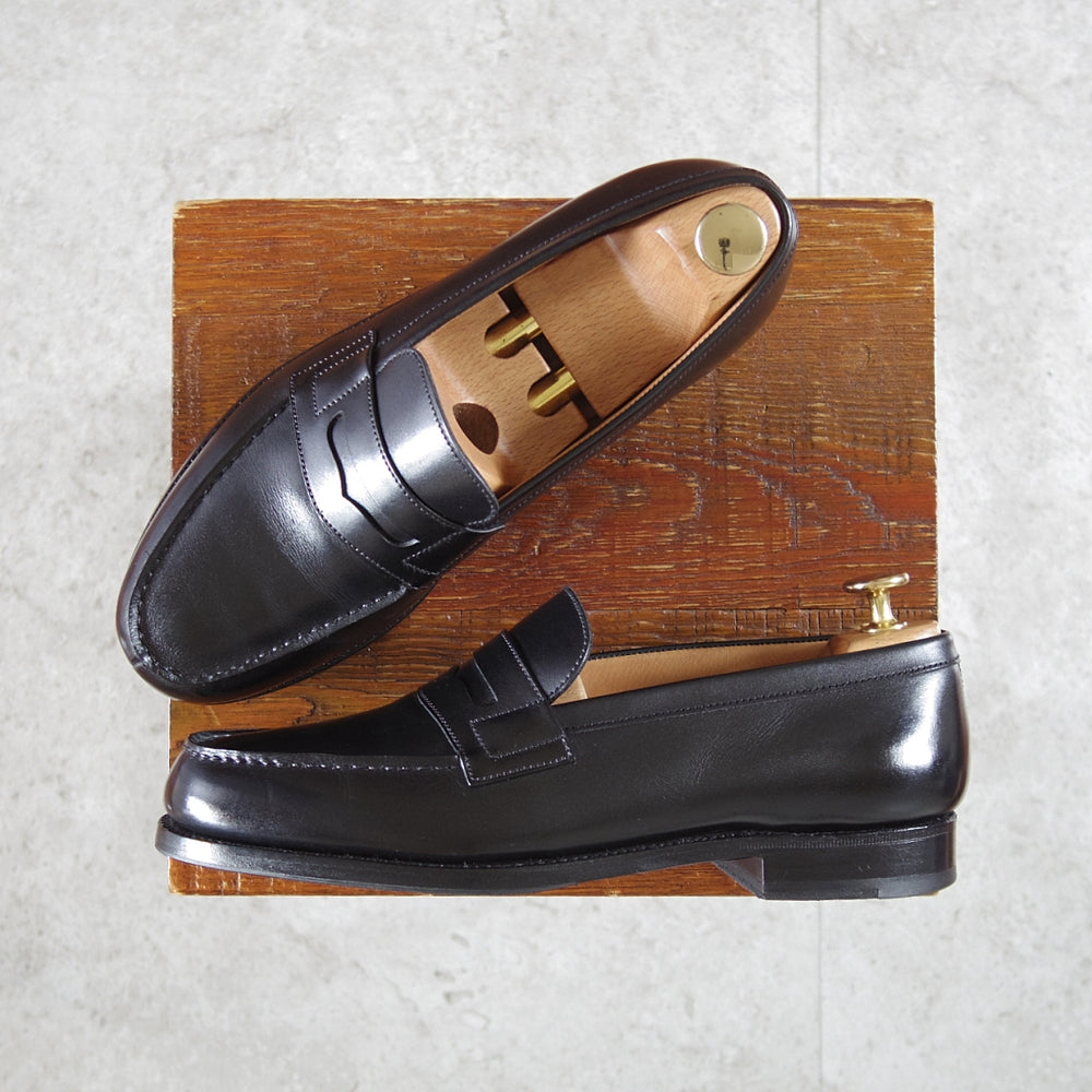 極上★J.M.ウエストン 5.5C【定価￥156,200-★180/コインローファー】41ラスト/ボックスカーフ/黒/メンズ/Weston/ウェストン★n862