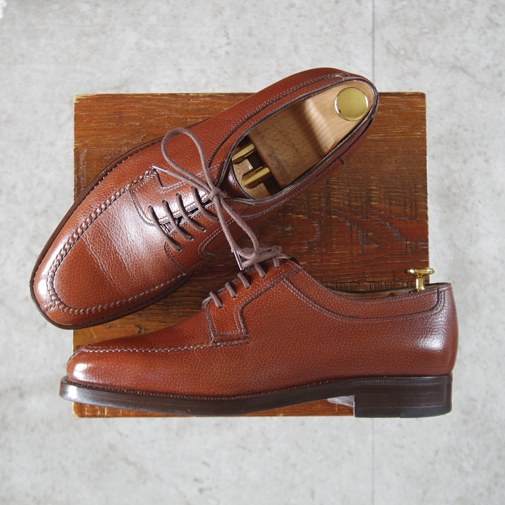 極美品★(伊)タニノクリスチー SIZE 6.5【貴重★ブラックラピド製法/Uチップ】グレインレザー/茶/メンズ/TANINO CRISCI★p503