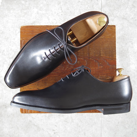 未使用★クロケット&ジョーンズ 9E【定価￥154,000-★ALEX/アレックス/348ラスト】ホールカット/カーフ/黒/メンズ/Crockett&Jones★p507