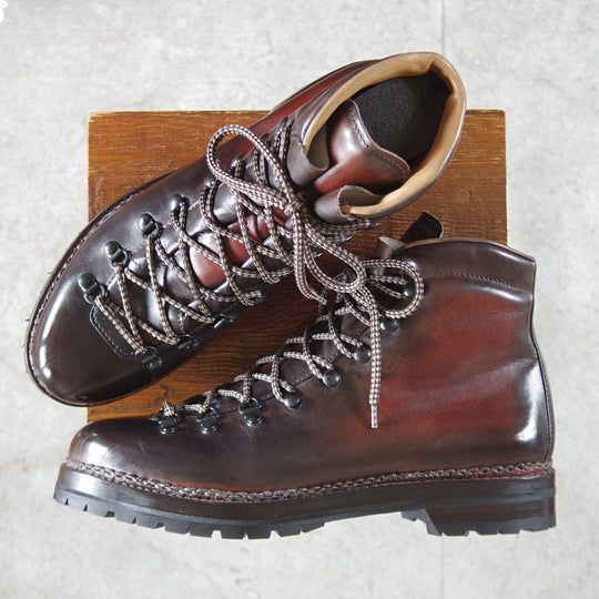 ほぼ未使用★(伊)F.LLIジャコメッティ SIZE 43【定価￥173,800-★マルモラーダ/FG105】マウンテンブーツ/カーフ/赤茶/Giacometti★p509