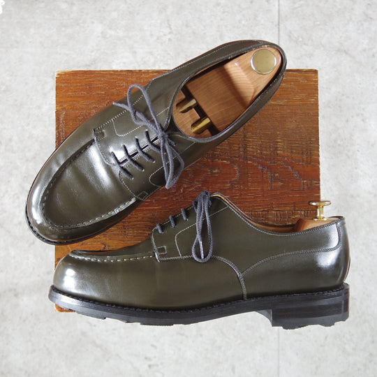 極上★J.M.ウエストン 7.5E【定価￥187,000-★ゴルフ/GOLF/ハンターグリーン】641/31ラスト/Uチップ/カーフ/Weston/ウェストン★p510