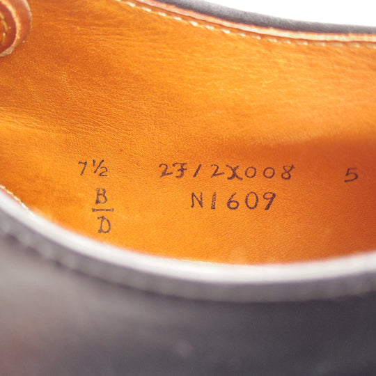 極美品★オールデン 7.5D【現行定価20万円以上★コードバン/バリーラスト仕様のVチップ】WILD LIFE TAILOR別注/N1609/黒/ALDEN★n849