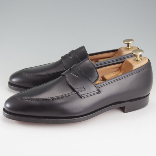 未使用★クロケット&ジョーンズ 7D【現行定価10万円以上★SYDNEY/コインローファー】バーニーズNY別注/341ラスト/黒/Crockett&Jones★o368