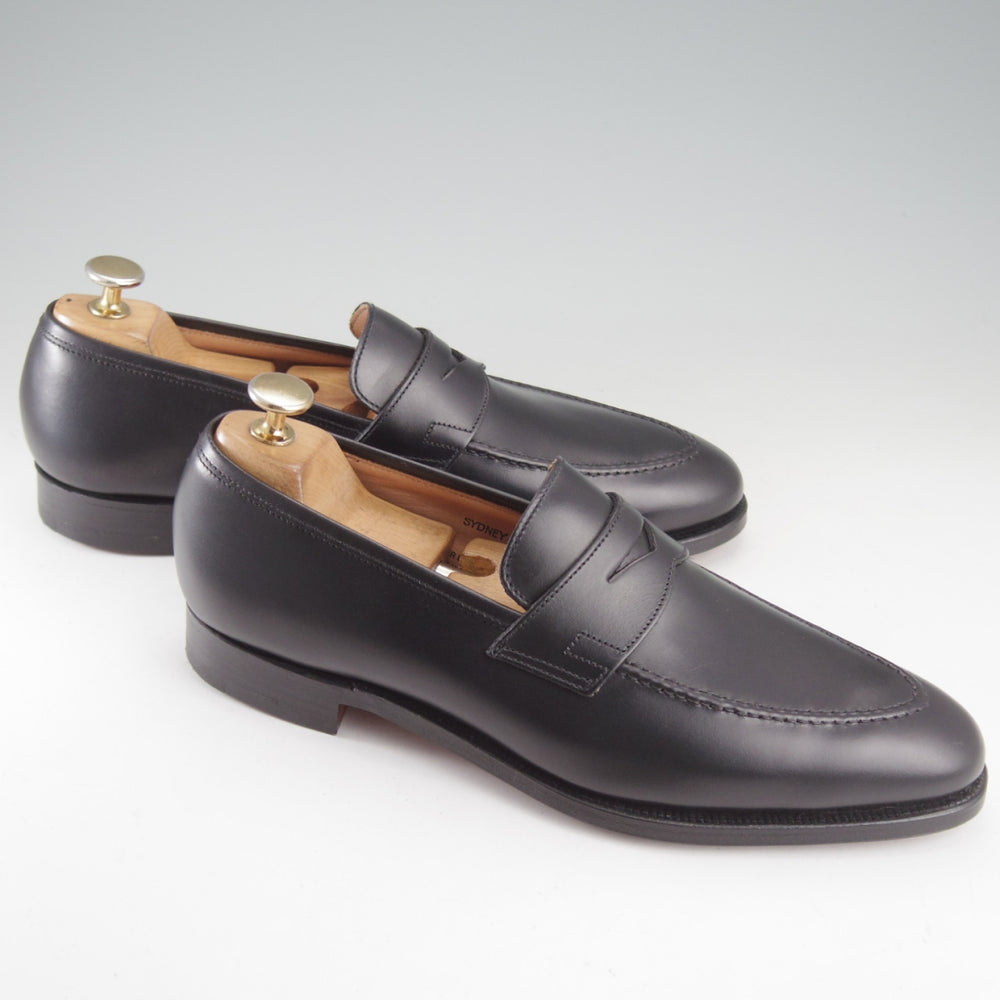 未使用★クロケット&ジョーンズ 7D【現行定価10万円以上★SYDNEY/コインローファー】バーニーズNY別注/341ラスト/黒/Crockett&Jones★o368