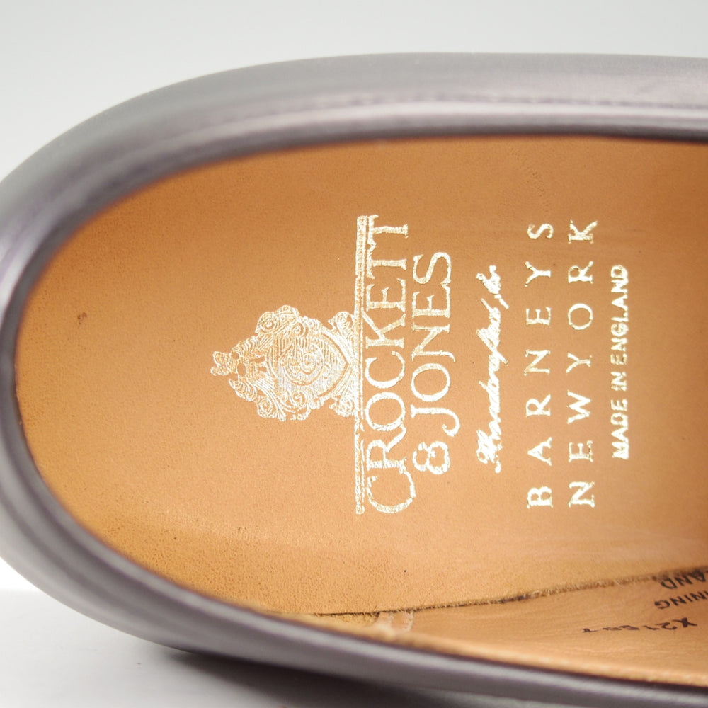 未使用★クロケット&ジョーンズ 7D【現行定価10万円以上★SYDNEY/コインローファー】バーニーズNY別注/341ラスト/黒/Crockett&Jones★o368