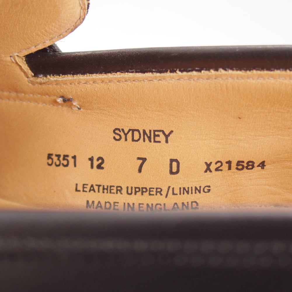 未使用★クロケット&ジョーンズ 7D【現行定価10万円以上★SYDNEY/コインローファー】バーニーズNY別注/341ラスト/黒/Crockett&Jones★o368